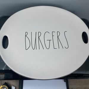 Rae Dunn burgers platter